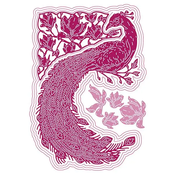 

New 2021 Beautiful Peacock Animal Cutting Dies Scrapbook Diary Decoration Stencil Embossing Template DIY Greeting Card Handmade