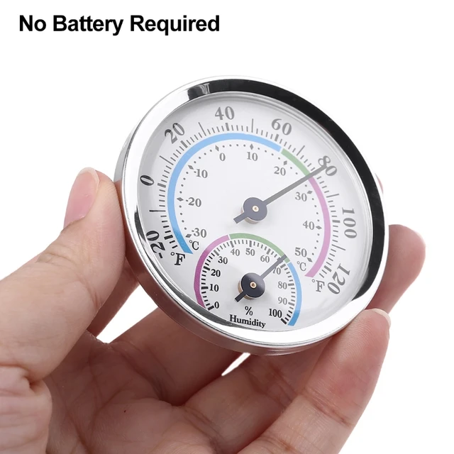 Thermomètre et hygromètre sans fil pour voiture, rond, 2 pouces de  diamètre, sans batterie, moniteur d'humidité verte, 1 paquet - AliExpress