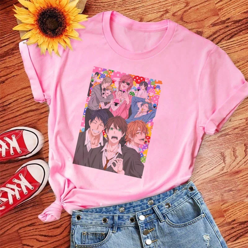 Kawaii одежда Yarichin клуб Забавный принт футболка для мальчиков любовь Yaoi Японские