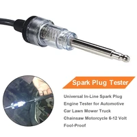 universal in line spark plug tester for car lawn mower truck chainsaw motorcycle 6 12 volt fool proof auto diagnostic test tool