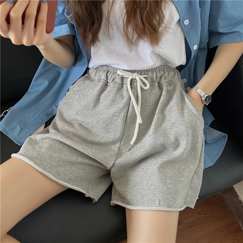 

YTX522 2021 new Korean version of loose straight wide-leg pants slimming casual shorts