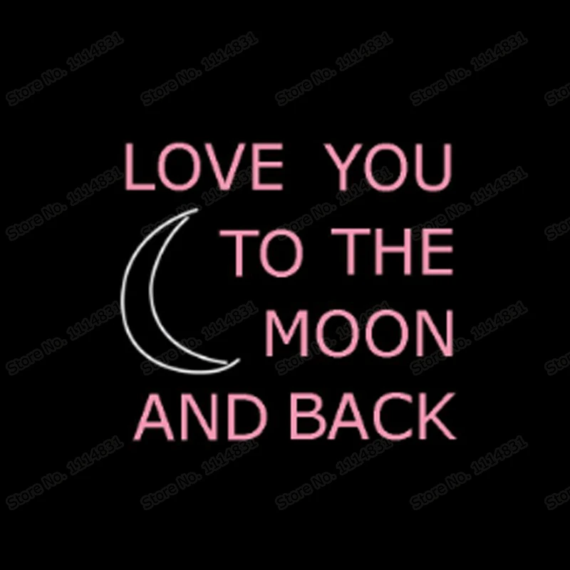 Неоновая вывеска LOVE YOU TO THE MOON AND BACK лампа из настоящего стекла ручной работы для
