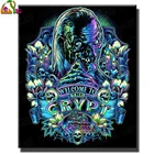 Алмазная живопись 5D с полным заполнением, картина из страшных иероглифов, алмазная вышивка, Набор для вышивки крестиком, мозаика для украшения дома, спальни, фильма сделай сам