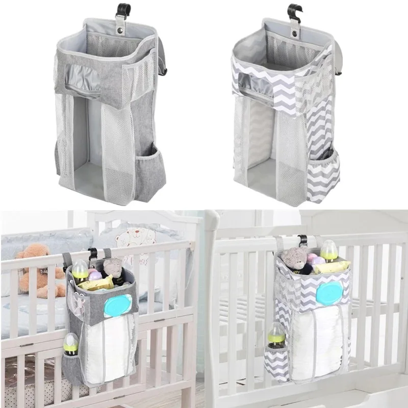 

Baby Crib Hanging Storage Bag Diaper Nappy Organizer Cot Bed Infant Essentials Kids Bedding Set