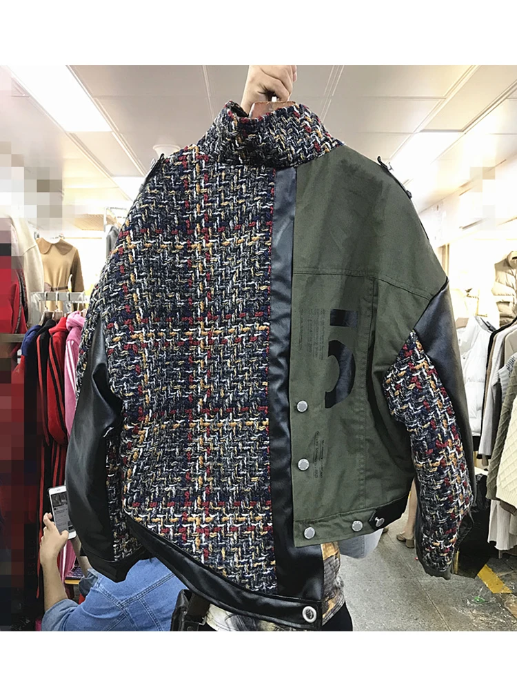 Женская твидовая куртка с карманами и лисьим мехом | одежда