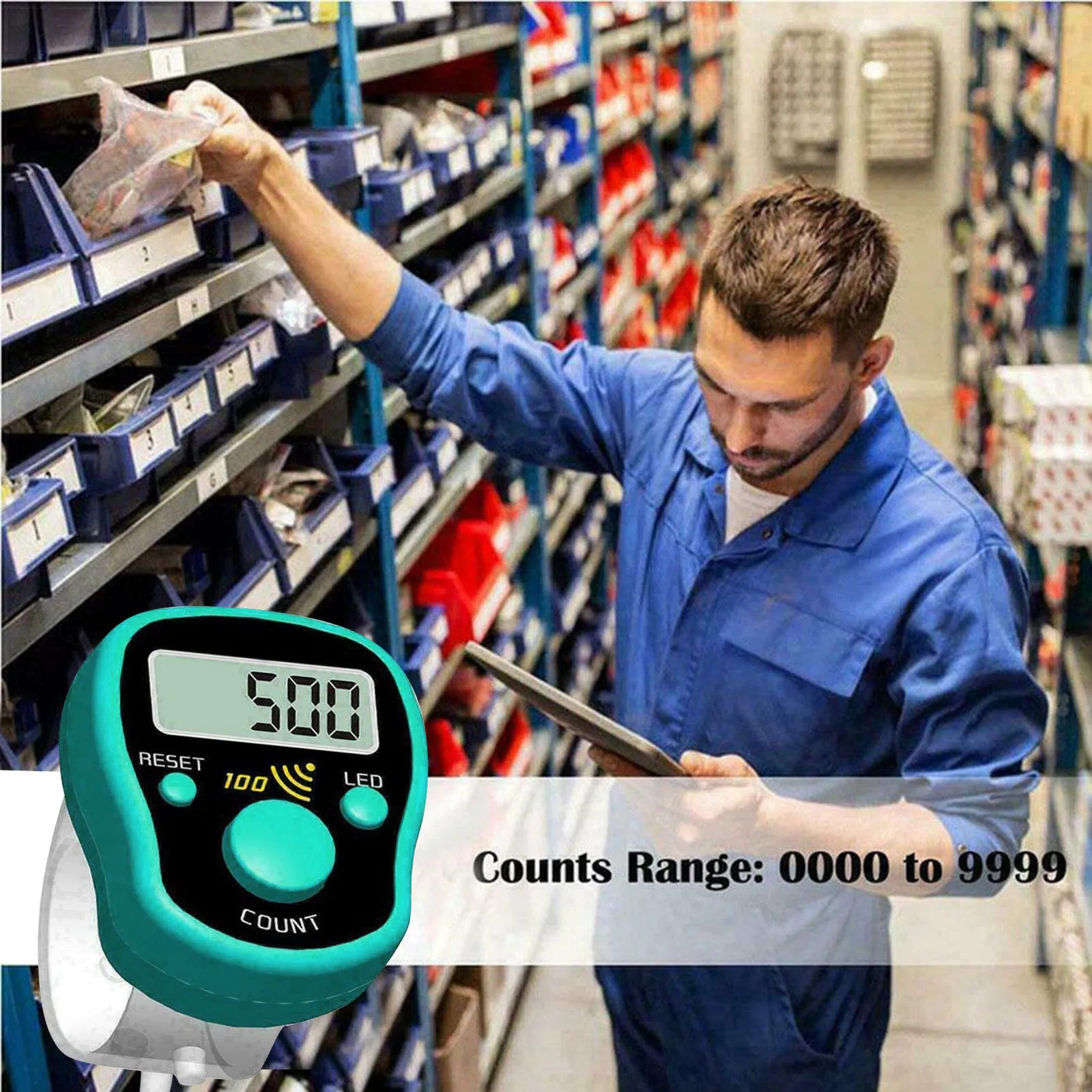 Мини-маркер для стежков и счетчик рядов пластиковый электронный цифровой шитья