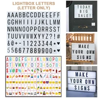 126pcs cinematic led lightbox replacement letters numbers signs black for a4 magiglow light up letter box sign message board 4p
