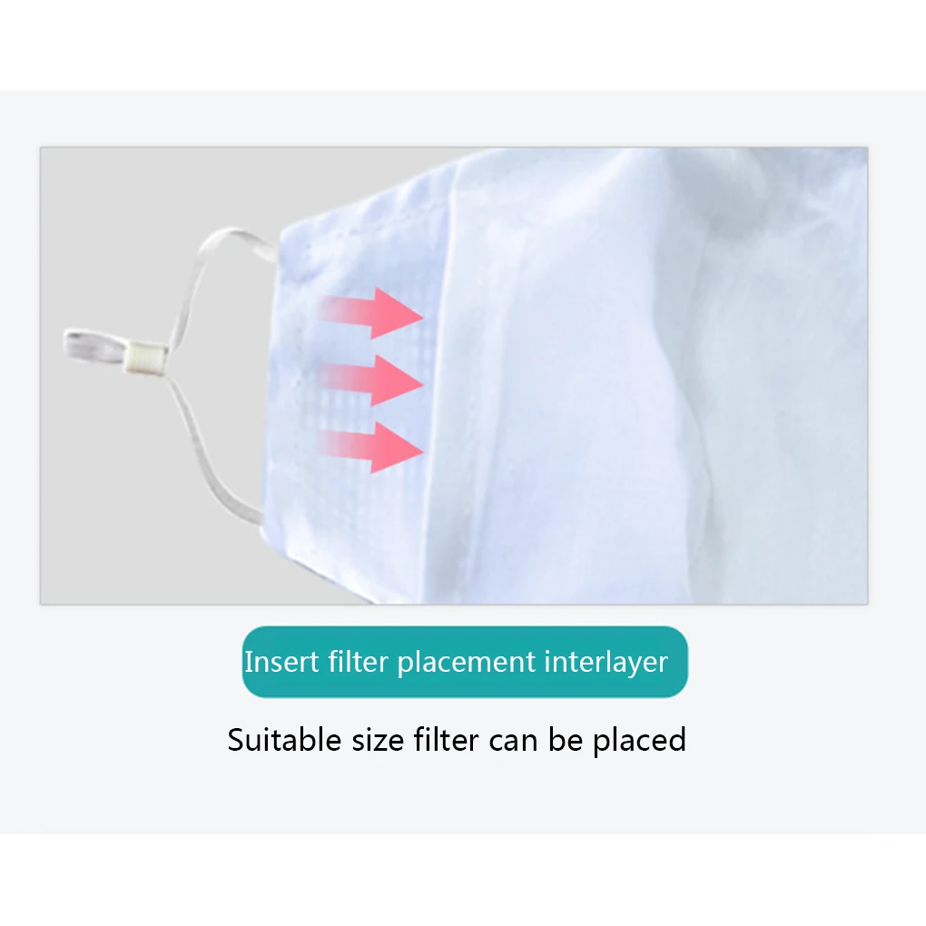 Хлопковая маска для лица из нетканого полотна дышащая моющаяся многоразовая