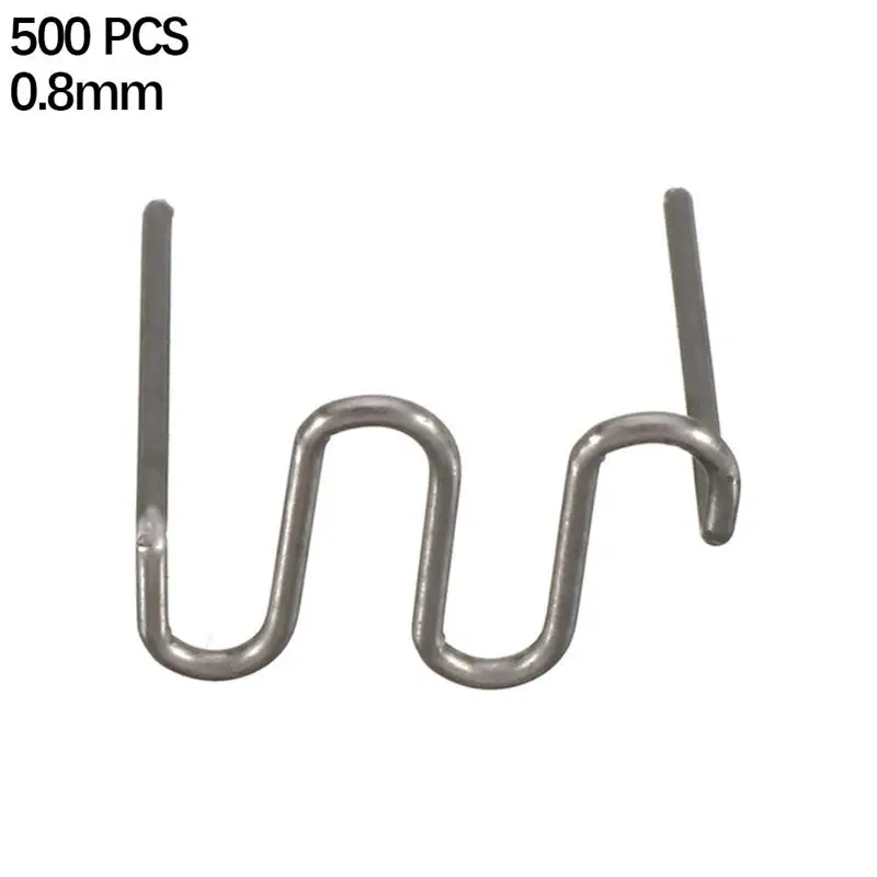

500pcs Hot Staples 0.6/0.8mm Stainless Steel S/M/V/Wave Repair Machine Plastic Welding Hot Staplers for Nylon Car Bumper