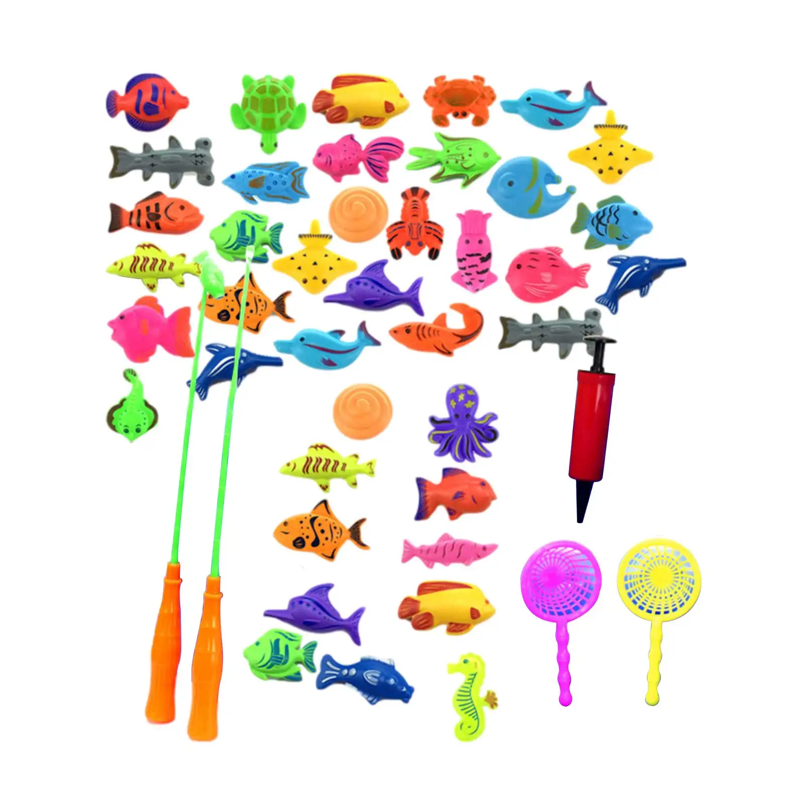 

48Pcs Set Newest Plastic Magnetic Fishing Game Toys Baby Bath Toy Fishing Game Kids Bathtub Fishing Toys For Bath Fun Kids Gift