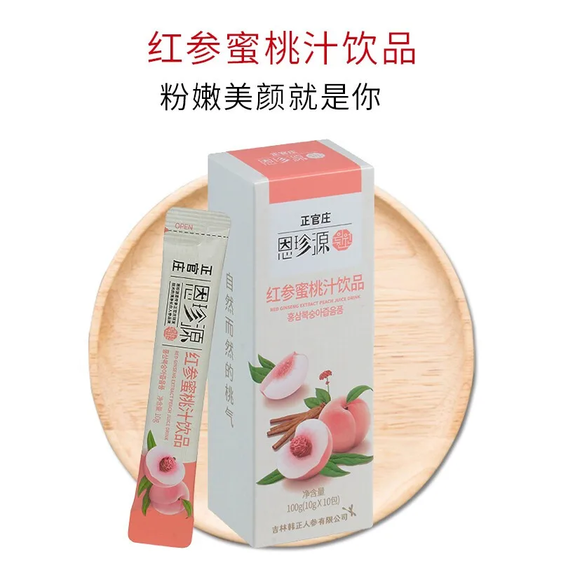 

Zheng official Zhuang Gaoli Ginseng Jinyuan red ginseng peach tonic drink 10g x 30 bags gift bag