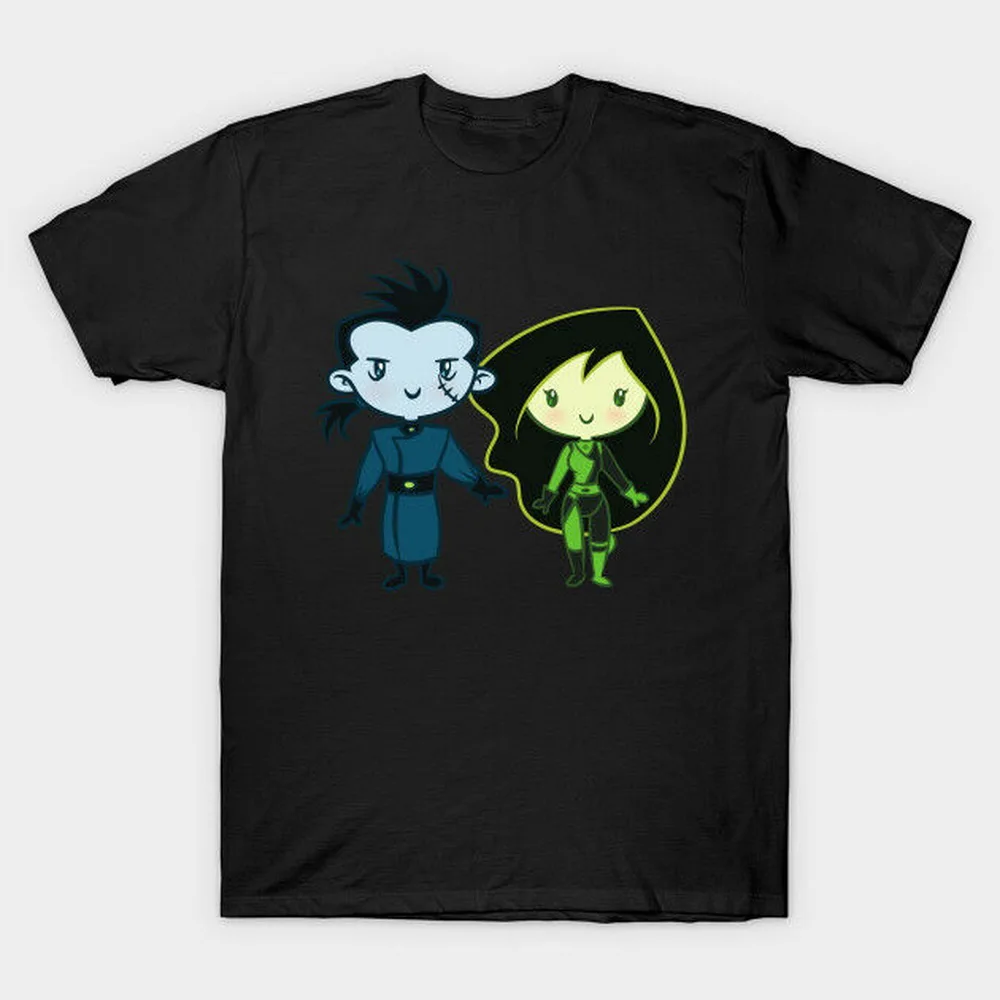 Drakken And Shego The Lil' Cuties Chibi парная в Ким возможна черная футболка Новые Топы унисекс