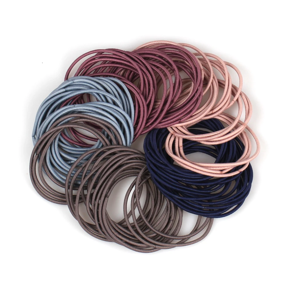 50 шт./лот нейлоновые резинки для волос 5 см держатель конского хвоста женские аксессуары волос|Аксессуары