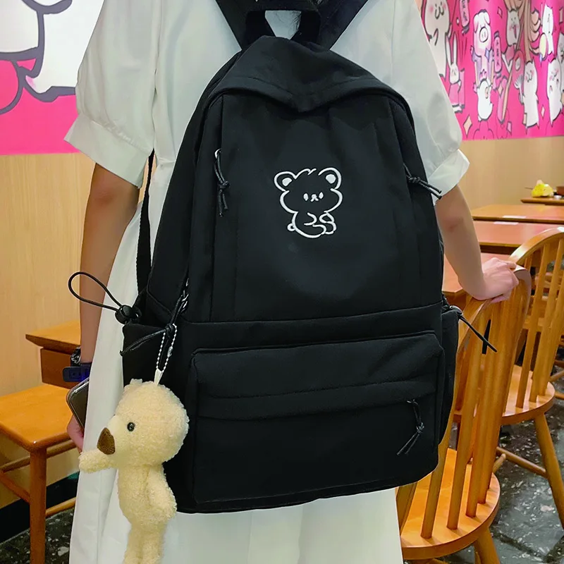 Милый женский нейлоновый рюкзак для милых девушек, школьная сумка, повседневный женский вместительный рюкзак, модный новый женский рюкзак ...