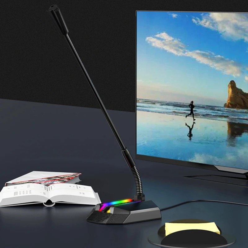 Цветная (Rgb) микрофон световой компьютерный на весь экран онлайн Cl Live Запись офис