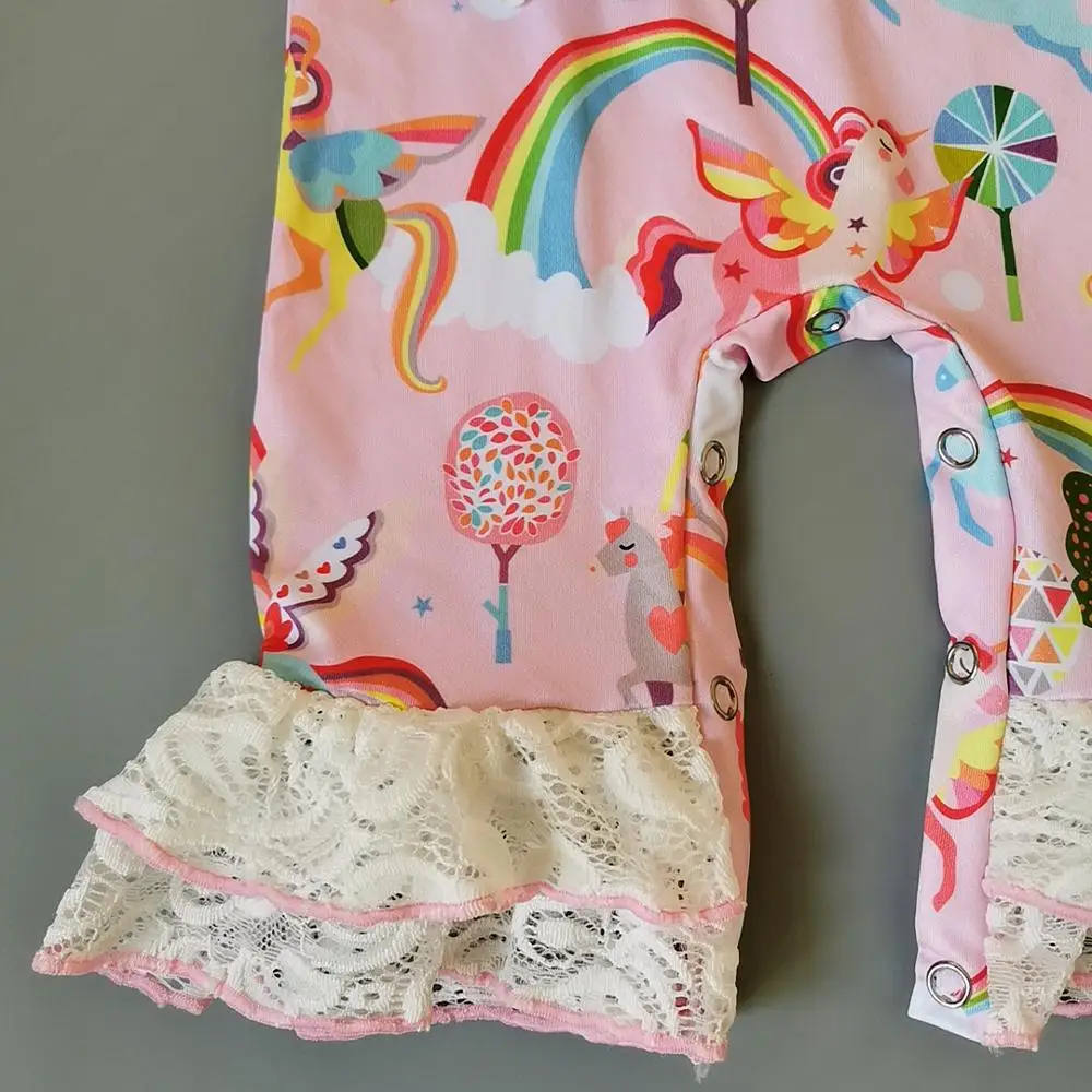 Новинка весна лето 2021 комбинезоны для новорожденных с изображением розовой