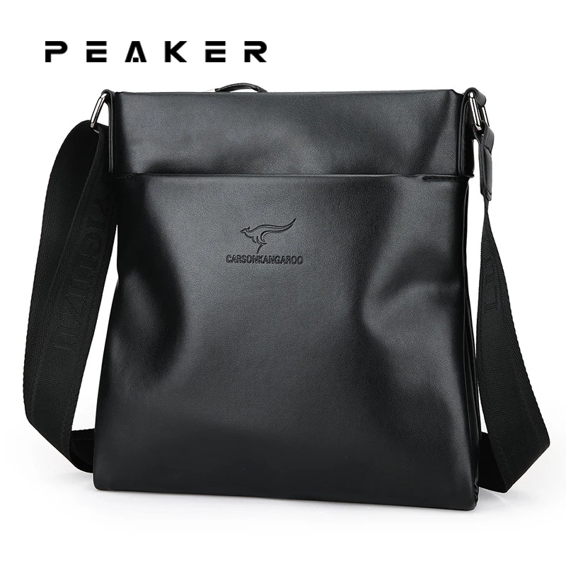 

Peaker Men's Business Shoulder Bag Luxury Design PU Leather Messenger Bag For Men Elegant Male Crossbody Bag