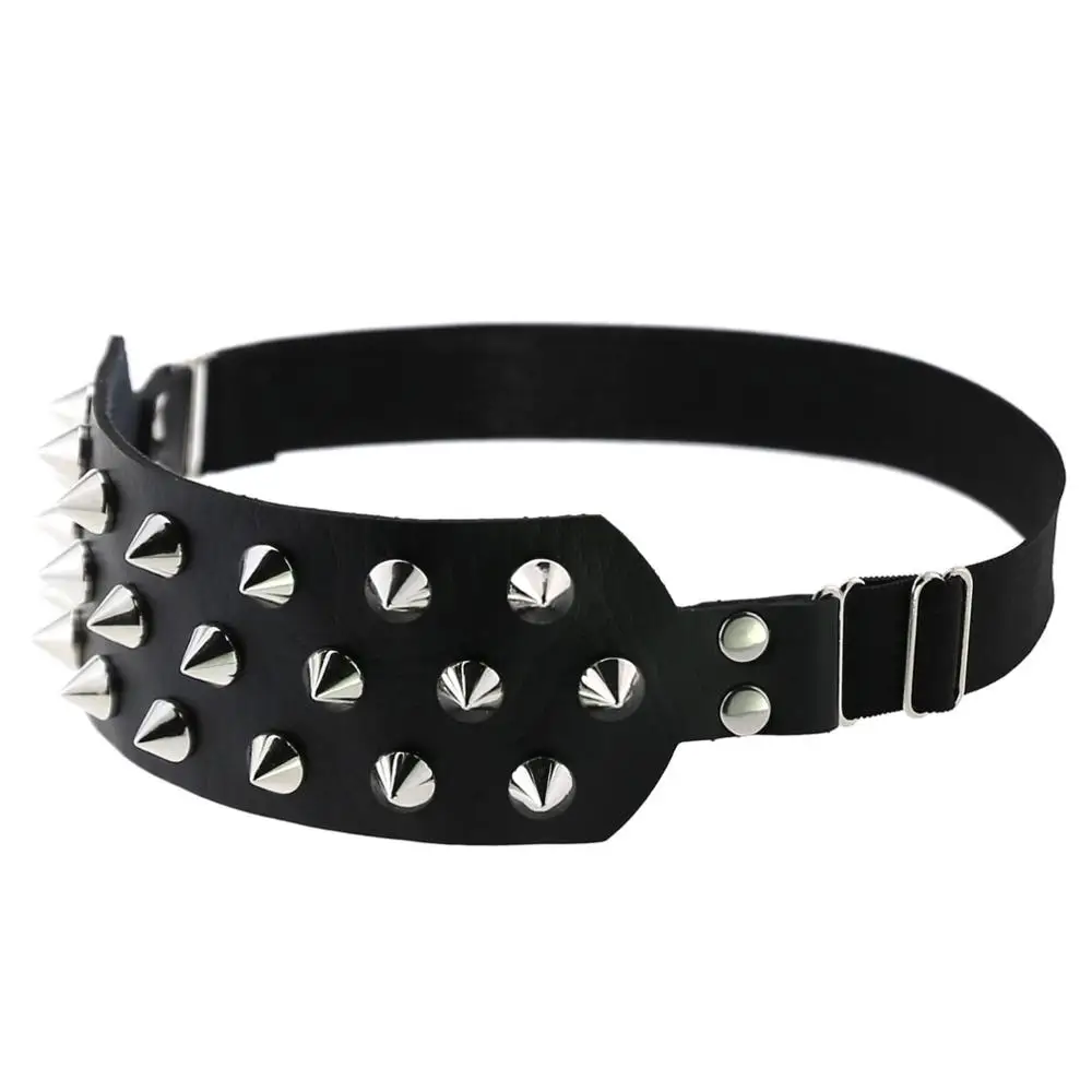 Панк готический кожаный эластичный широкий заклепки Спайк ногтей Подвязки Пояс