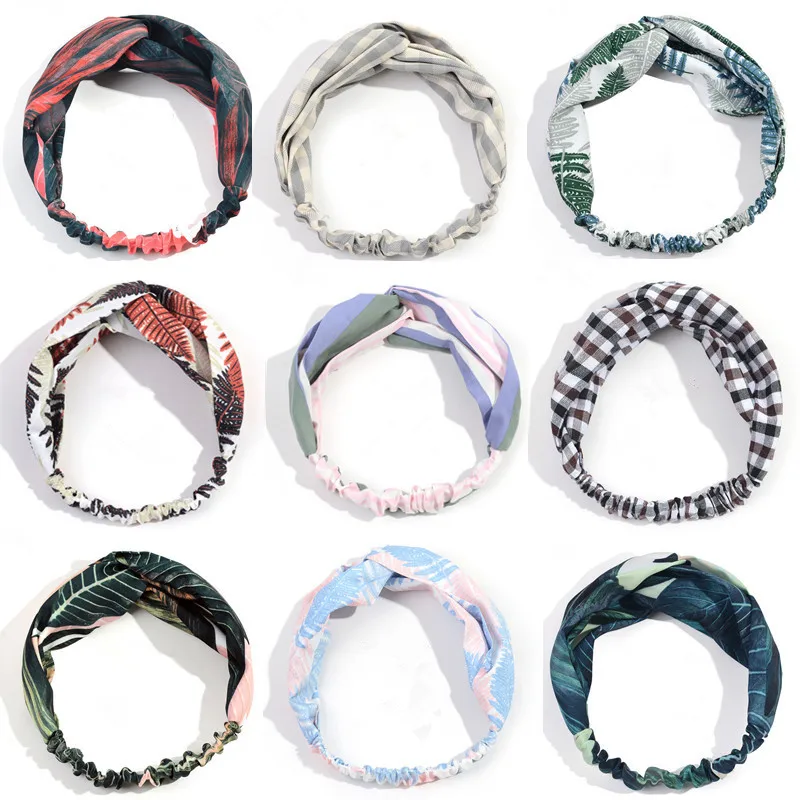 

Повязка для волос многофункциональная шифоновая с узелком и цветочным принтом