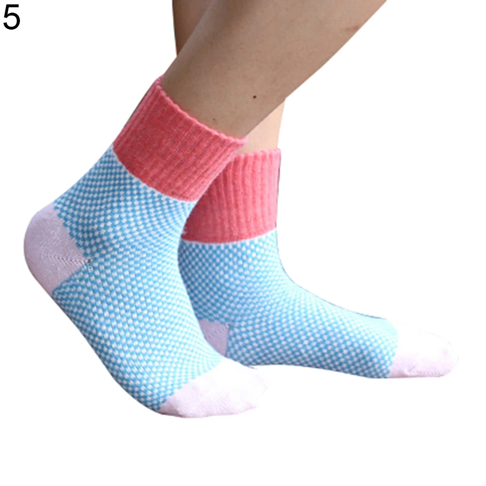 Винтажные зимние женские толстые теплые вязаные шерстяные цветные носки средней