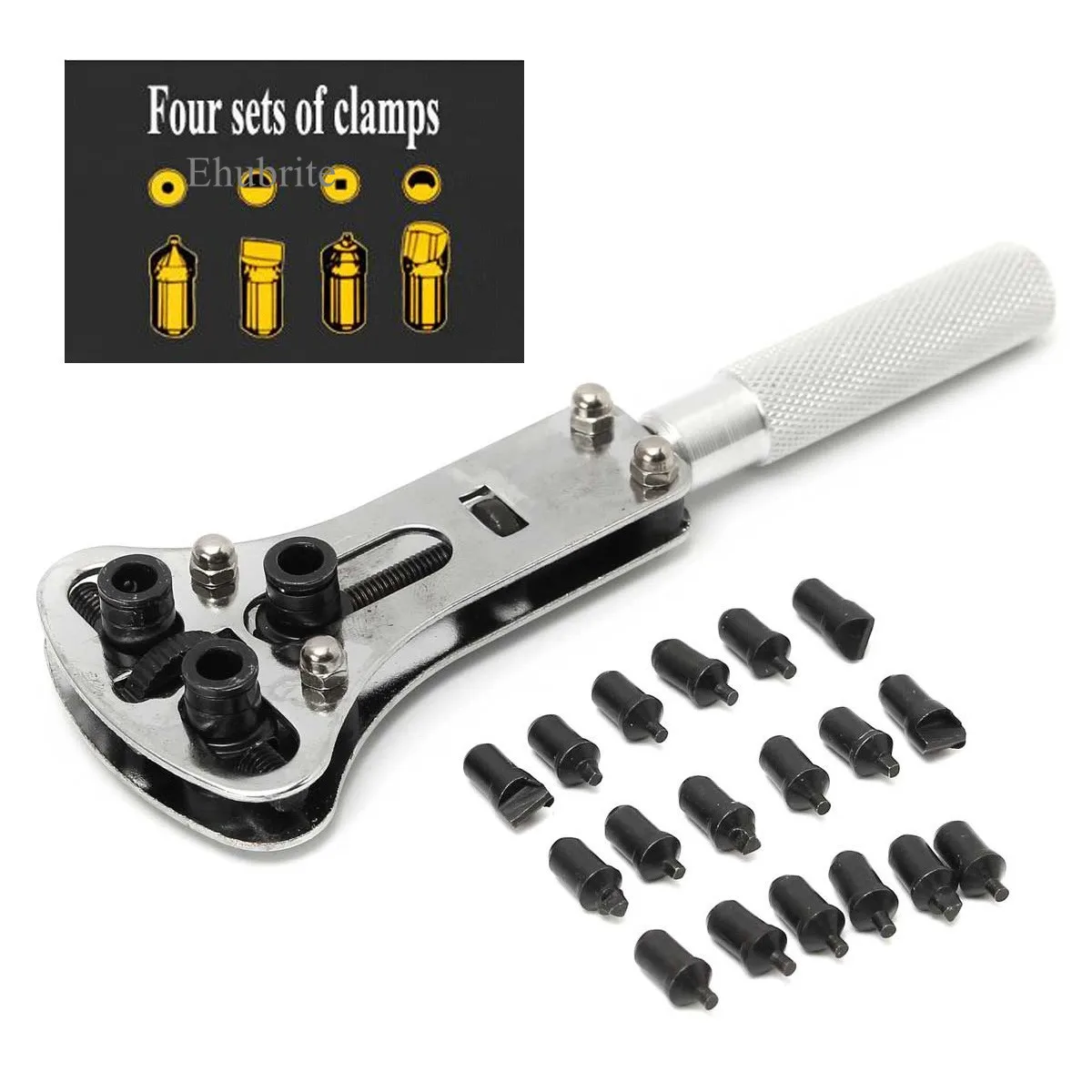 Универсальная открывалка для стола трехштырьковая Открытая нижняя крышка