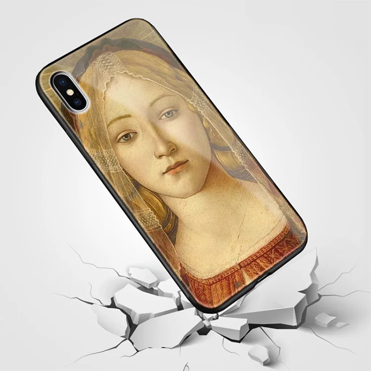 Sandro botticelli Renaissance художественный мягкий силиконовый стеклянный чехол для телефона для Apple iPhone 6 6s 7 8 Plus X XR XS 11 Pro max