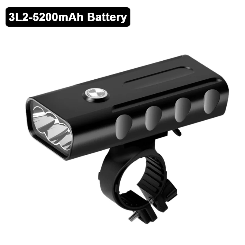 3L2x10hour L2/T6 велосипедный светильник с подзарядкой от USB 5200 мАч Внешний аккумулятор велосипедный светильник водонепроницаемый велосипедный светодиодный налобный фонарь задний светильник на выбор - Цвет: 3L2x10hour