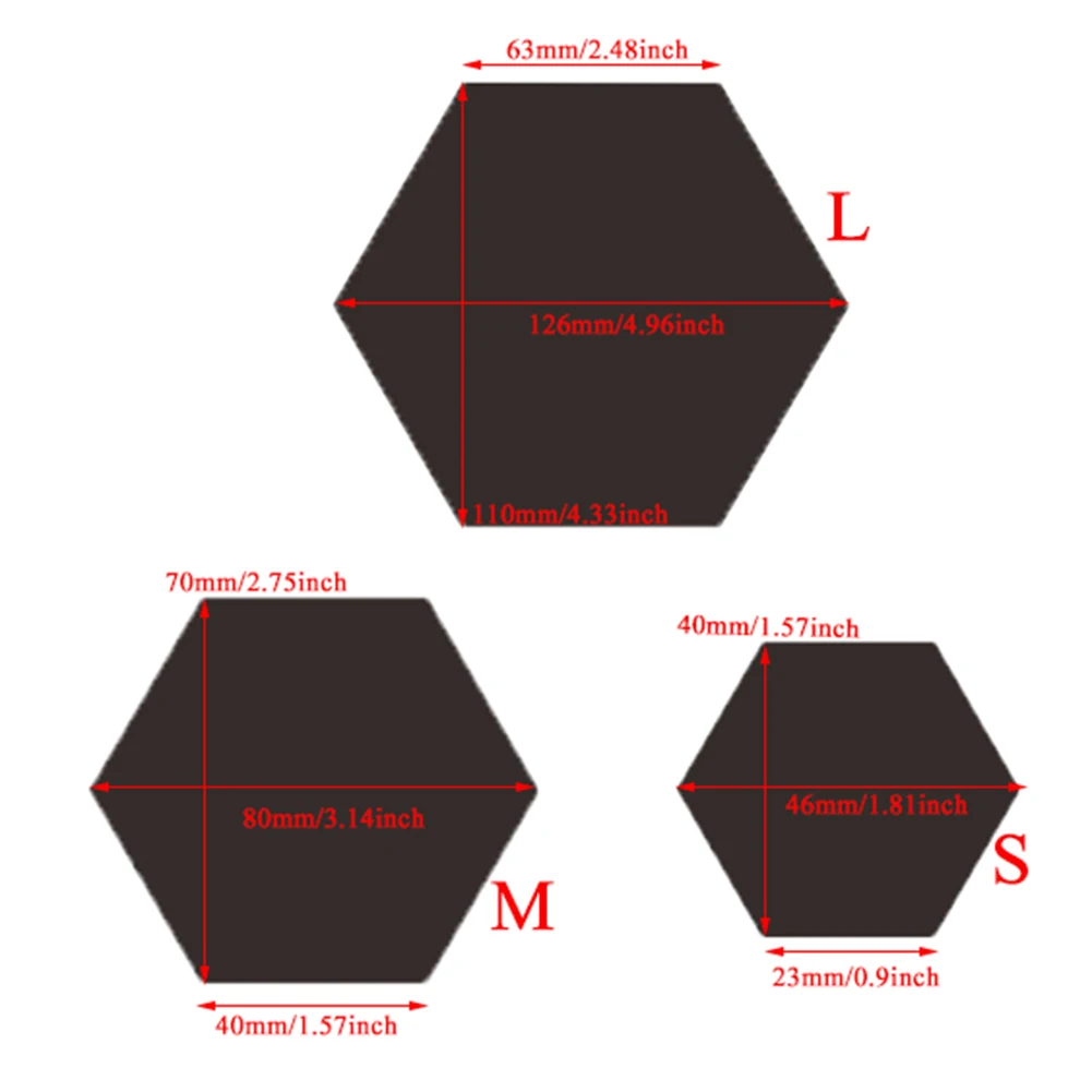 3D зеркальная настенная наклейка домашний декор красочные шестиугольные
