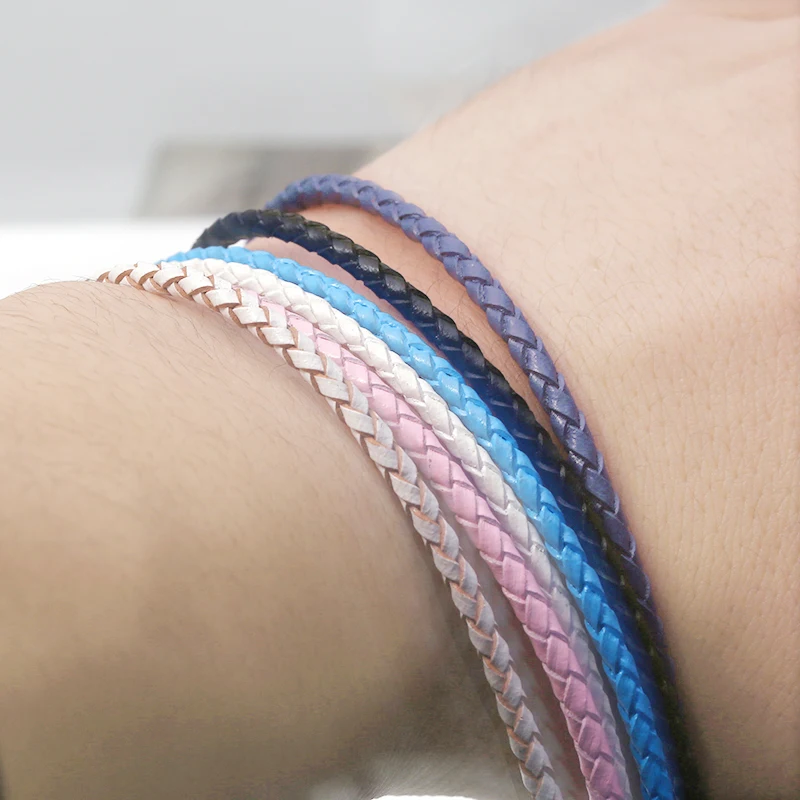 Женский кожаный браслет SEIALOY плетеный из разноцветной кожи ручной работы с