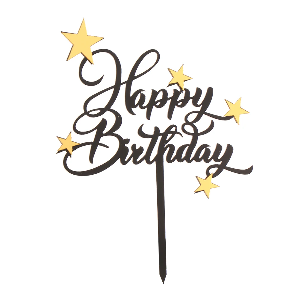 1 шт. топпер для торта С Днем Рождения акриловая вставка декоративные вечерние