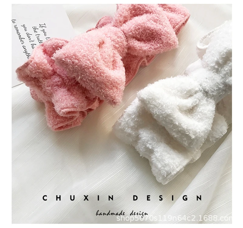 

Nice Knot Headband Korean Wide-brimmed Flannel Face Wash Hair Holders Headwear Fashion Hair Accessories For Women Girls