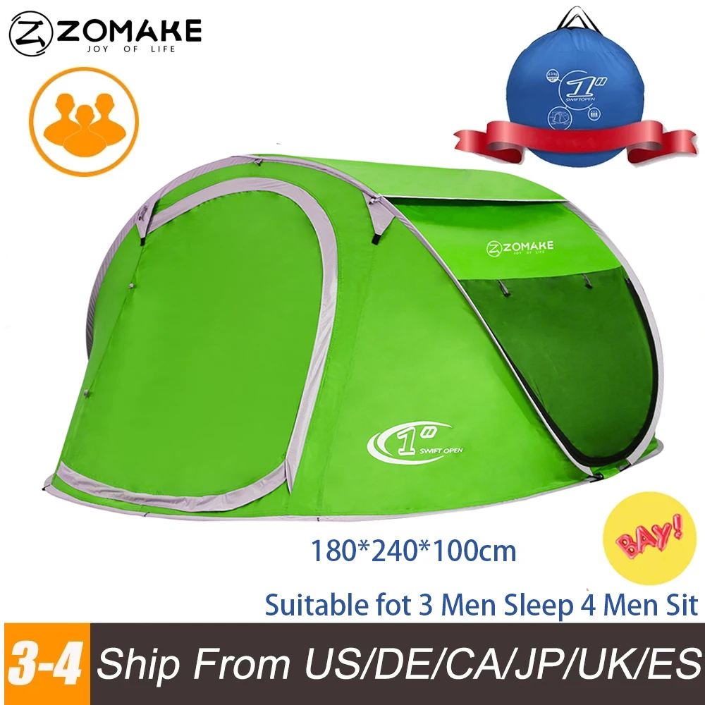 

Outdoor Beach Tent Sunshine Shelter Ultralight Folding Tent Pop Up Automatic Open Camping Tent for Tourist Hiking Fishing Picnic