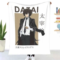 young osamu dazai bungou stray dogs card anime throw blanket sheets on warm winter beds blankets on plaid sofas throw