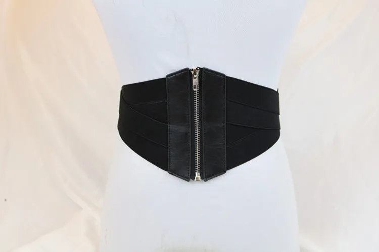 

Women Punk Chain Belt Adjustable Black Double/Single Eyelet Grommet Metal Buckle Leather Waistband For Jeans Slimming Body Belts