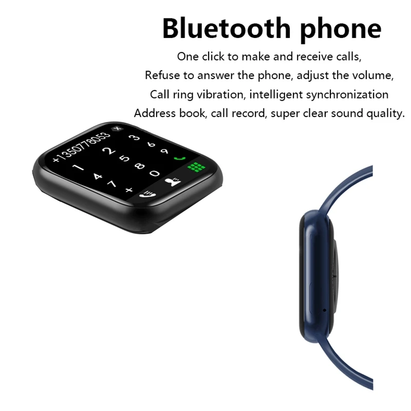 

Smart Watch 2021 I12 New 3UI 1.69 inch IWO Full Touch Bluetooth Call IP67 Waterproof SmartWatch Heart Rate Monitor Men Women