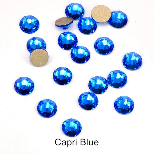 Capri Blue SS16 144 шт. 2088 Одежда высшего качества прозрачный арт для ногтей со стразами с 16 украшения для ногтей блестящее Стекло Стразы, не требующие горячего крепления H0913 - Цвет: Capri Blue