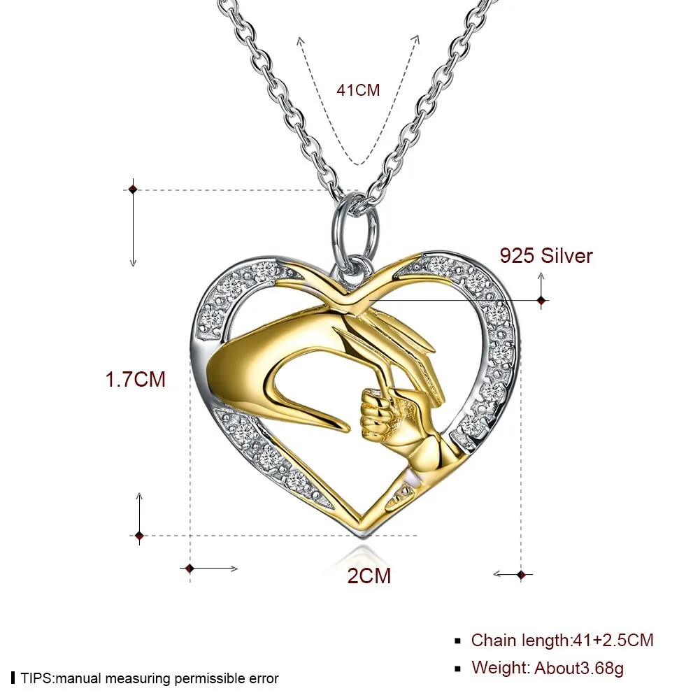 Стерлинговое Серебро 925 пробы стразы для мамы и ребенка большая рука маленькое