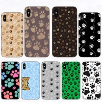 dog paw design phone case for apple iphone 11 pro 7 8 6s 6 x xr xs max plus 5s se 2020 12 mini hot covers coque shell fundas