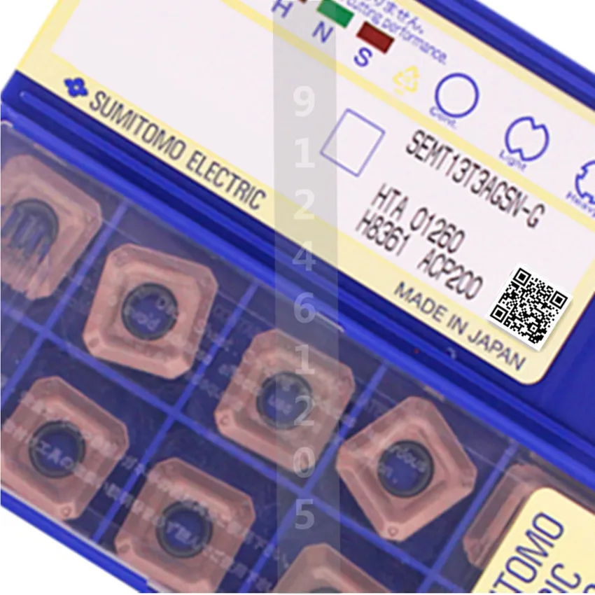 SEMT13T3AGSN-G ACP200 / SEMT13T3AGSN-H ACP200  Original SUMITOMO CNC carbide inserts 10PCS/BOX