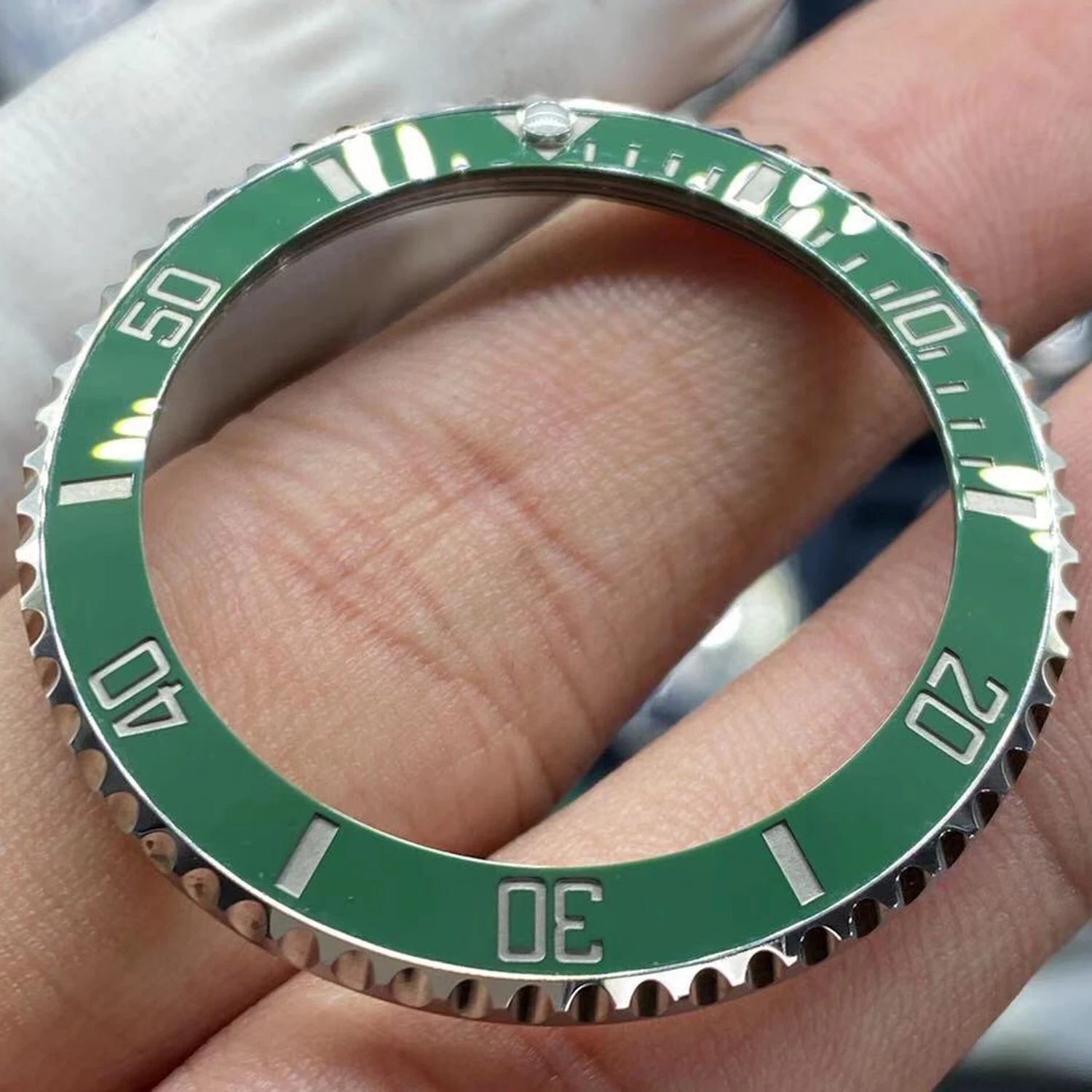 C FACTORY BEZEL EDITION clean factory bezel со стальным инертным для зеленого черного подводника 116610