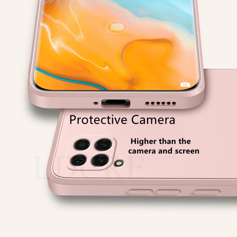Funda cuadrada de silicona l&iacute;quida para Samsung Galaxy A22, cubierta de goma para Samsung Galaxy M52 5G, M32, M22, A03S, A22, A22S-4