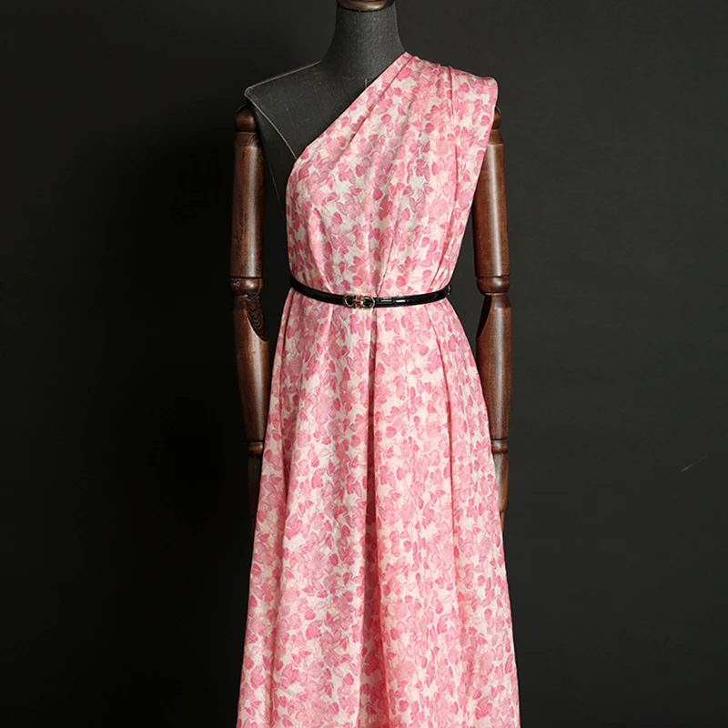 19 летняя Новинка 100% Органическая рмие Роза Цифровая печатная ткань для женщин