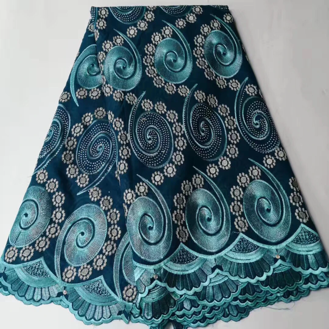 

High Quality Swiss Voile Lace In Switzerland 2020 New Swiss African Cotton Lace Fabric With Stones Nigerian Tulle Lace KPL9811D