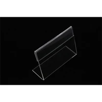6pcs acrylic t 1 3mm clear plastic desk sign label display card label stand paper holders tag price frame holder