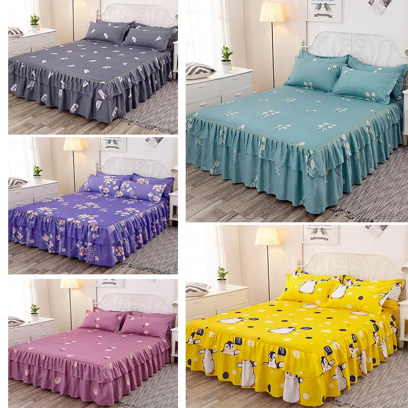 Натяжная простыня с цветочным рисунком изящное покрывало для спальни