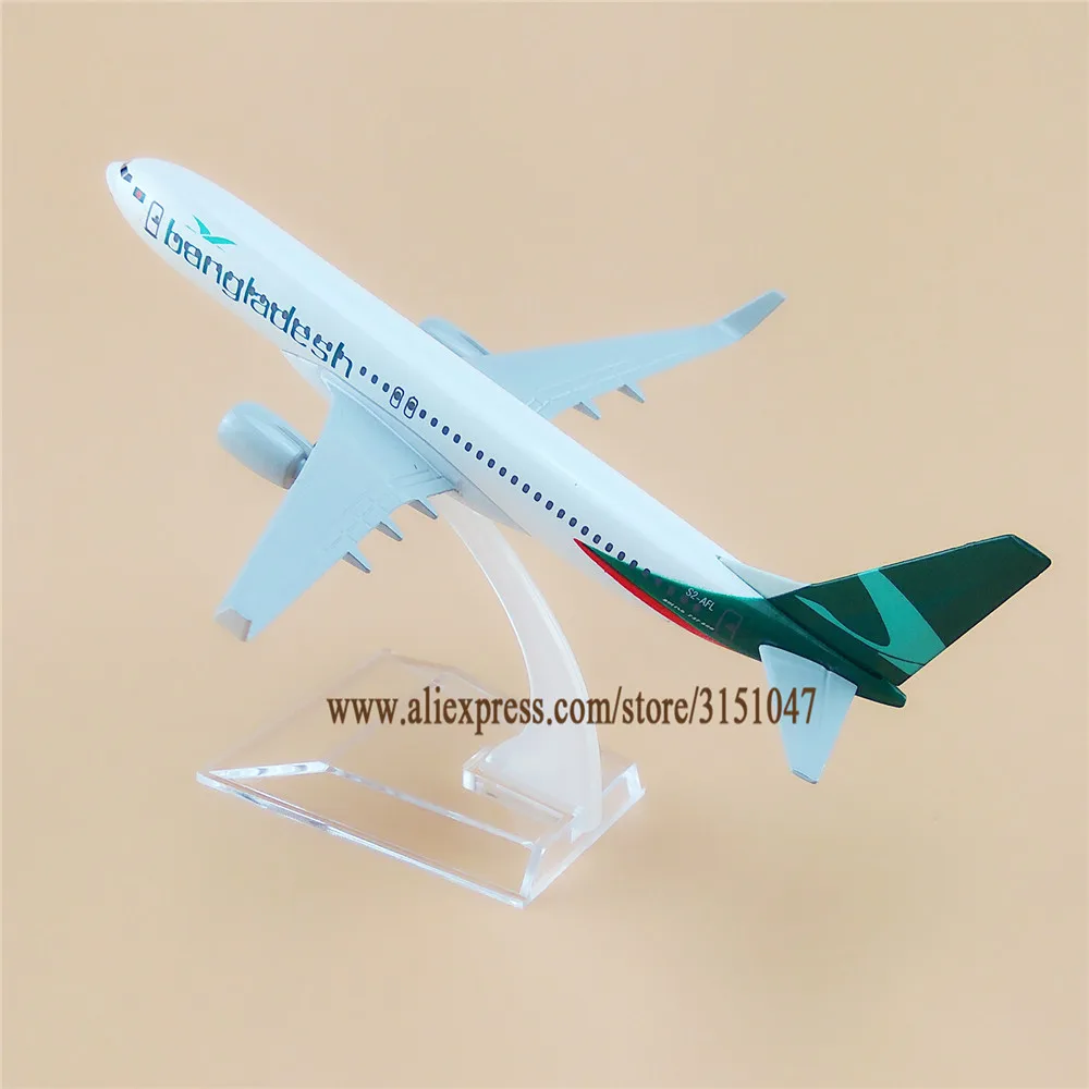 16 см модель воздушного самолета из металлического сплава Biman Bangladesh Airlines Boeing 737 B737