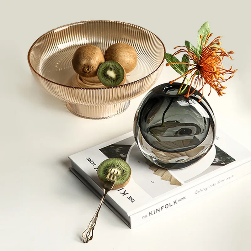 

Modern luxury glass vase ornaments Creative living room flower arrangement hydroponic table decoration