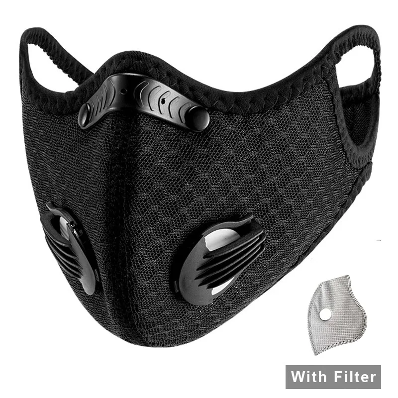 Унисекс моющаяся многоразовая Спортивная маска с дыхательным клапаном PM2.5