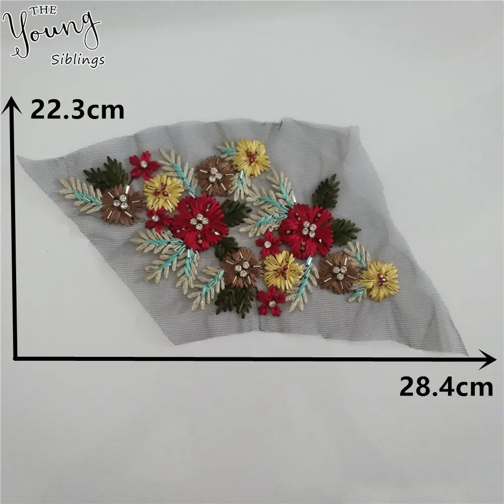 3D вышивка аппликация кружевной воротник Венеция кружевное декольте шитье