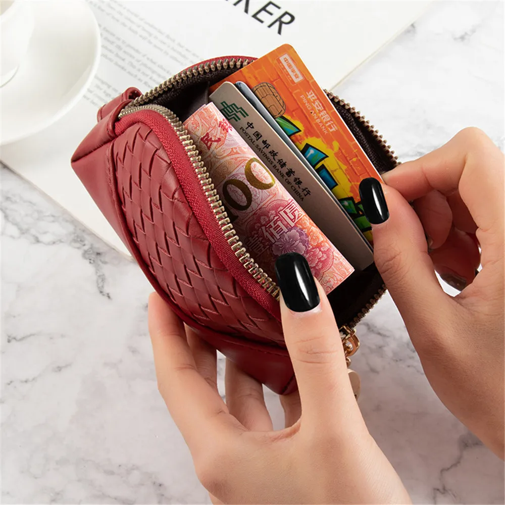 Женский мини-кошелек из искусственной кожи Дамский бумажник кредитница короткий
